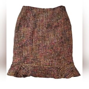 David Meister Multicolor Tweed Pencil Skirt